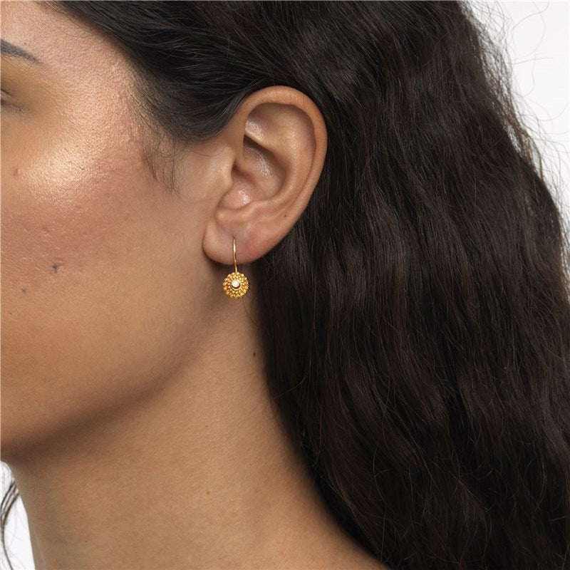 Gold Plated Sun Circle Earring Pendants